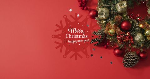 Festive Christmas Wreath and Holiday Greeting - Download Free Stock Images Pikwizard.com
