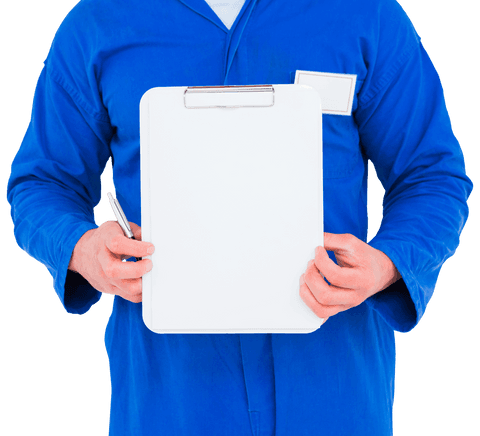 Mechanic Holding Transparent Clipboard for Service Notes - Download Free Stock Videos Pikwizard.com