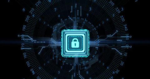 Digital Data Protection with Cybersecurity Lock and Connection - Download Free Stock Images Pikwizard.com