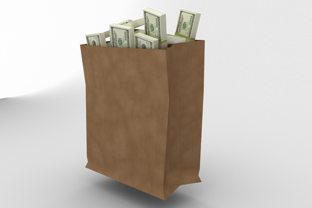 Brown Paper Bag Filled with Money Illustration on Transparent Background - Download Free Stock Videos Pikwizard.com