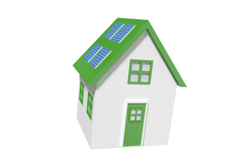 eco-friendly house with solar panels on transparent surface - Download Free Stock Videos Pikwizard.com