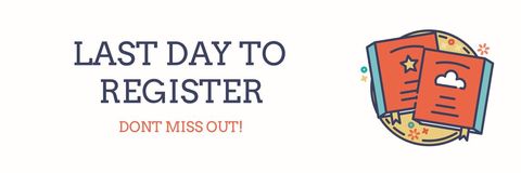 Urgent Registration Reminder Banner with Open Books Illustration - Download Free Stock Templates Pikwizard.com