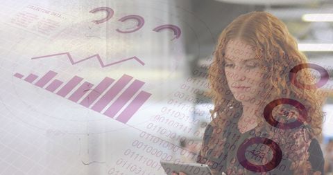 Businesswoman Analyzing Financial Data Charts in Modern Office - Download Free Stock Images Pikwizard.com