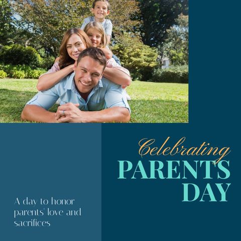 Celebrating Parents Day with Joyful Family Outdoors - Download Free Stock Templates Pikwizard.com