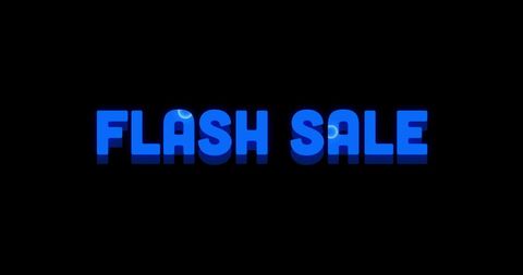 Vibrant Flash Sale Ad with Glowing Blue Neon Text - Download Free Stock Images Pikwizard.com
