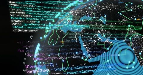 Digital Data Processing and Global Connectivity with Virtual Globe - Download Free Stock Images Pikwizard.com