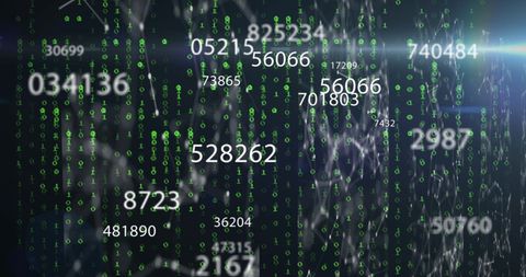 Binary Code with Floating Numbers in Digital Space - Download Free Stock Images Pikwizard.com
