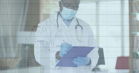 Medical Professional Analyzing Data with Confidence and Precision