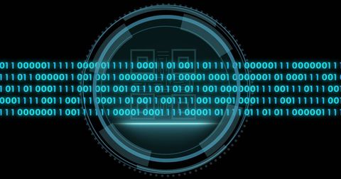 Digital Data Processing with QR Code and Binary Code - Download Free Stock Images Pikwizard.com
