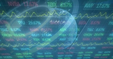 analyzing financial data over world map - Download Free Stock Images Pikwizard.com