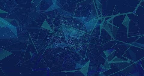 Abstract Geometric Network Connections on Navy Background - Download Free Stock Images Pikwizard.com