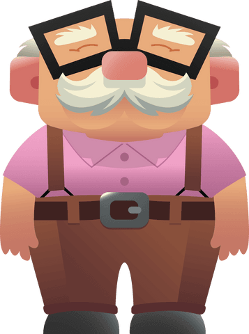 cheerful senior man with big glasses on transparent background - Download Free Stock Videos Pikwizard.com