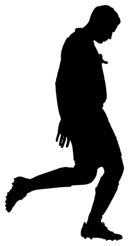 dynamic silhouette of rugby player kicking in transparent design - Download Free Stock Videos Pikwizard.com