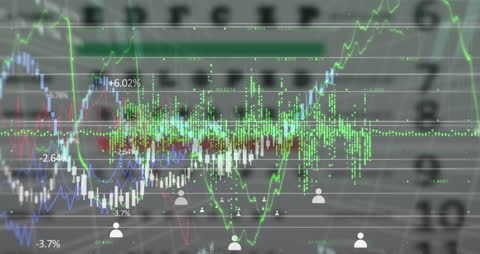 Abstract Financial Data Overlay on Ophthalmic Chart