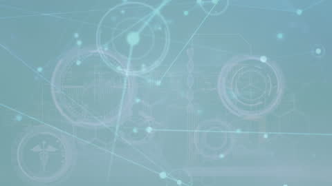 Futuristic Digital City Concept with Networked Connections