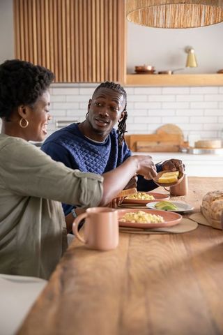 Family Bonding at Breakfast Table with Modern Cozy Vibes