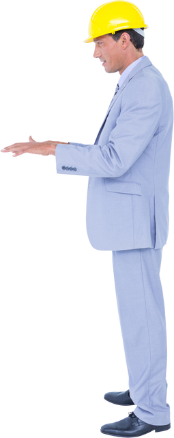 Full Length Side View of Male Architect Gesturing, Transparent Background - Download Free Stock Videos Pikwizard.com