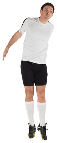 Transparent Background Football Player Jumping in White Kit - Download Free Stock Videos Pikwizard.com