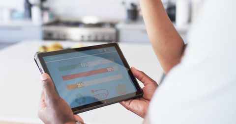 Smart Home Energy Monitoring on Tablet - Download Free Stock Images Pikwizard.com