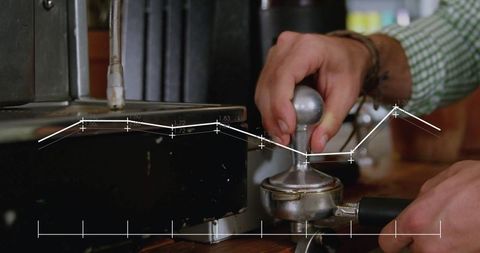 Barista perfecting espresso craft with precise measurements