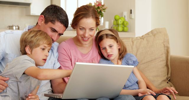 Family Bonding Over Laptop at Home - Download Free Stock Images Pikwizard.com