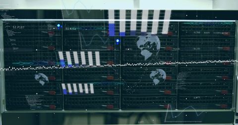 Innovative Data Processing on Advanced Server Racks - Download Free Stock Images Pikwizard.com