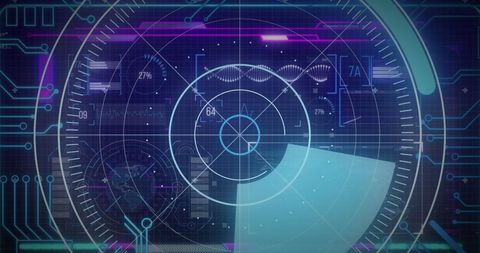 Futuristic Data Interface with DNA and Circular HUD Elements - Download Free Stock Images Pikwizard.com