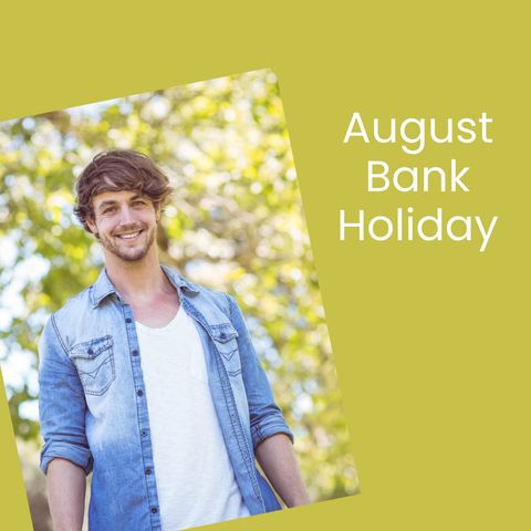 smiling man enjoying august bank holiday outdoors - Download Free Stock Templates Pikwizard.com