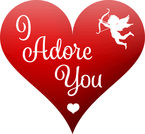 transparent heart with cupid and romantic message graphic - Download Free Stock Videos Pikwizard.com