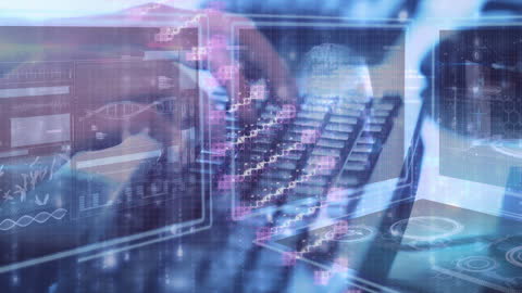 Digital Data Processing and Technology Concept