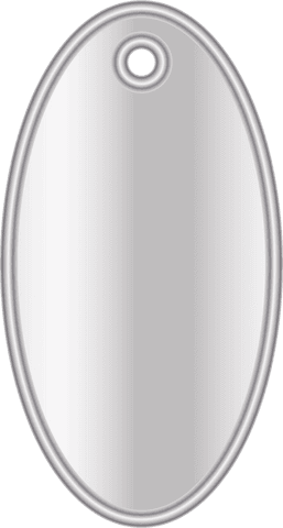 Elegant silver badge on transparent background for design projects