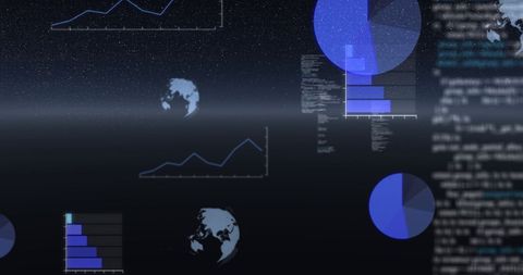 Digital Data Analytics and Global Network Interface - Download Free Stock Images Pikwizard.com