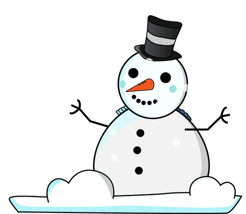 cheerful snowman in hat with frosty carrot nose on transparent background - Download Free Stock Videos Pikwizard.com