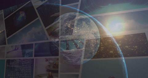 Global Digital Network and Data Processing Over Earth - Download Free Stock Images Pikwizard.com