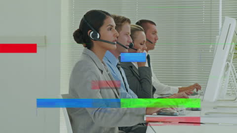 Customer Service Executive Team Resolving Inquiries