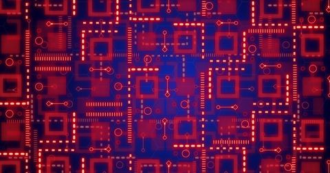 Neon Circuit Pattern on Navy Background Highlighting Data Processing - Download Free Stock Images Pikwizard.com