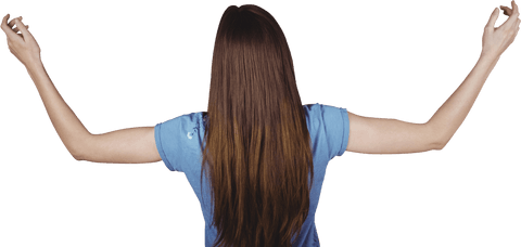 Woman with Raised Arms Silhouette on Transparent Background - Download Free Stock Videos Pikwizard.com