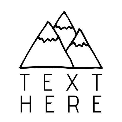 mountain outline with text placeholder for design concepts - Download Free Stock Templates Pikwizard.com