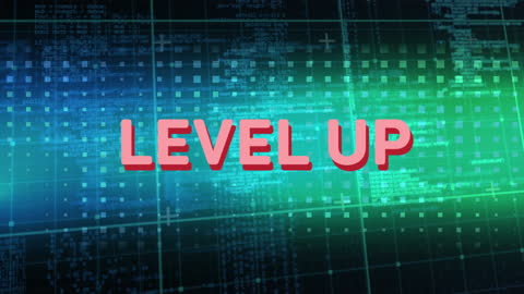 Digital Interface with Virtual Level Up Text