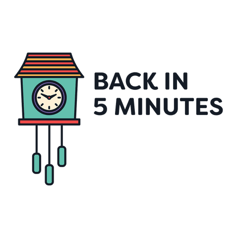 back in 5 minutes digital illustration on transparent background - Download Free Stock Videos Pikwizard.com