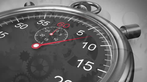 Animated Stopwatch with Cogs Signifying Time Management