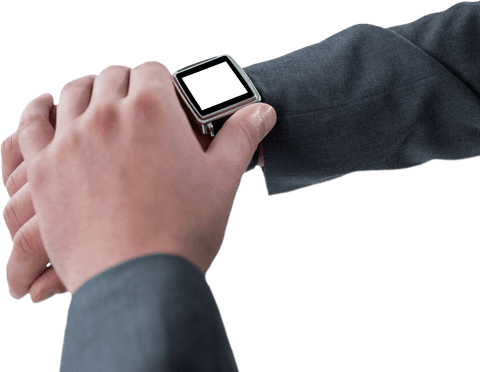 businessman checking modern smart watch transparent design - Download Free Stock Videos Pikwizard.com