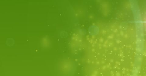 Abstract Yellow Lights on Vibrant Green Background