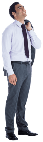 Confident Entrepreneur in Business Attire Posing on Transparent Background