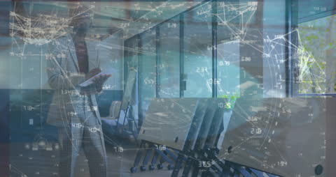 Business Innovation Concept with Data Connections Projection