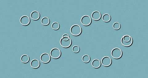 Dna strand representation on minimalist blue background