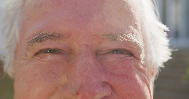 Close-Up of Elderly Man Smiling with Wrinkles - Download Free Stock Images Pikwizard.com