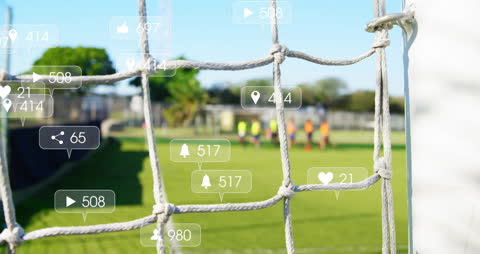 Mix of Sports and Technology in Soccer Field Scene