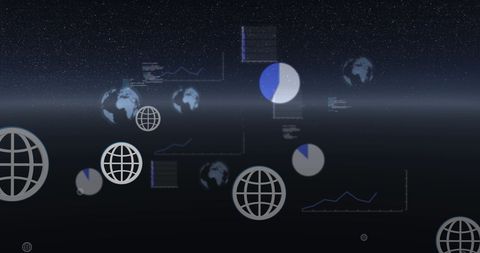 Global Data Analysis with Digital Interface and Graphs - Download Free Stock Images Pikwizard.com