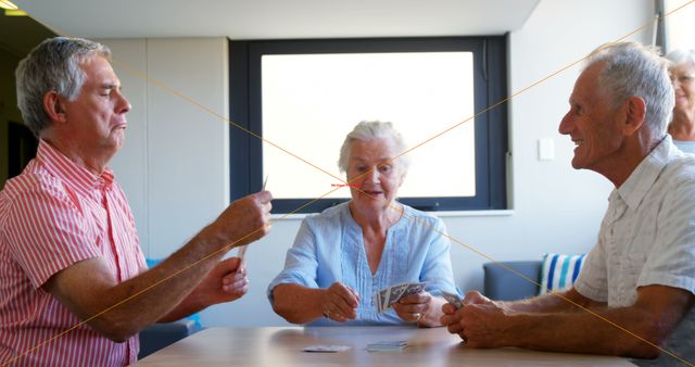 Senior Friends Playing Cards Together at Home - Download Free Stock Images Pikwizard.com